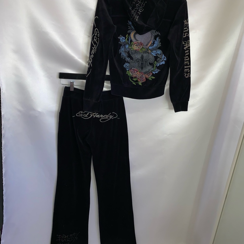Rhinestone Ed Hardy Tracksuit